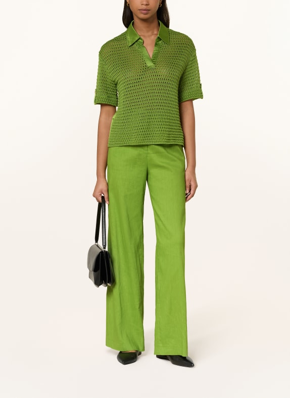 MARC CAIN Gebreid shirt met glittergaren 526 garden green