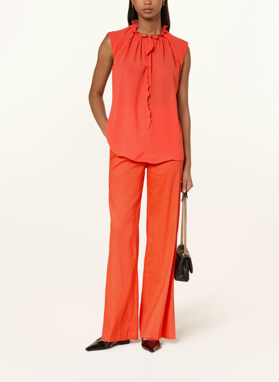 MARC CAIN Blusentop mit Rüschen 223 bright tomato