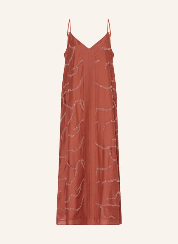 MARC CAIN Kleid mit Schmuckperlen 488 etruscan red