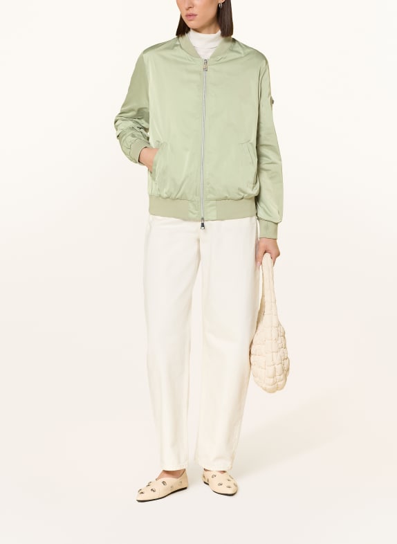 White Label Saténová bunda SVĚTLE ZELENÁ