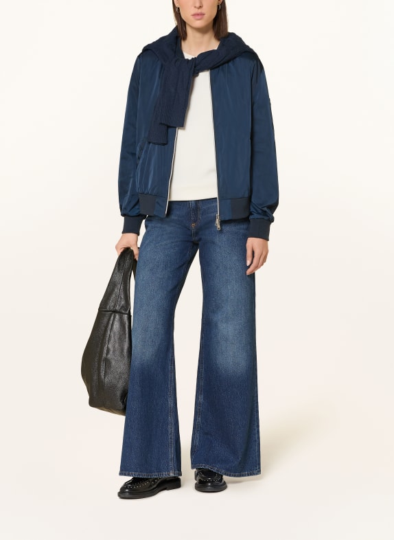 White Label Saténová bunda TMAVĚ MODRÁ