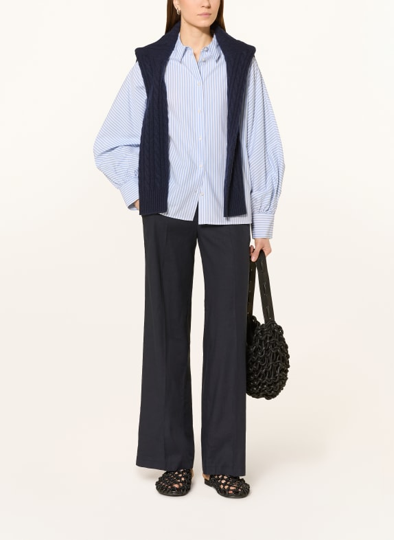 DESOTO Overhemdblouse LOU LICHTBLAUW / WIT