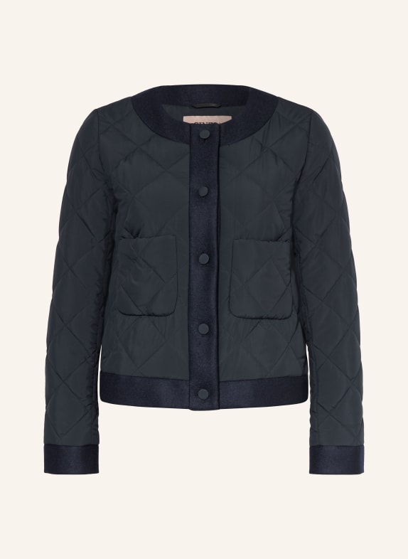 CINZIA ROCCA Quilted jacket in a mix of materials DARK BLUE