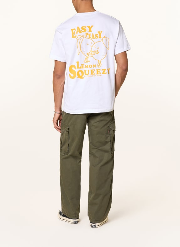 On Vacation T-shirt WIT / DONKERGEEL