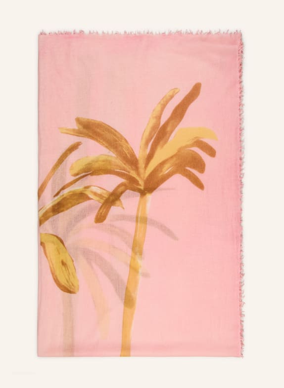 HEMISPHERE Cashmere-Schal OLMETTOS HELLROT / COGNAC / DUNKELGELB