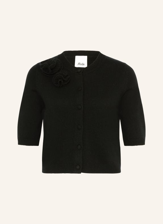 ALLUDE Strickjacke mit Cashmere DUNKELBLAU