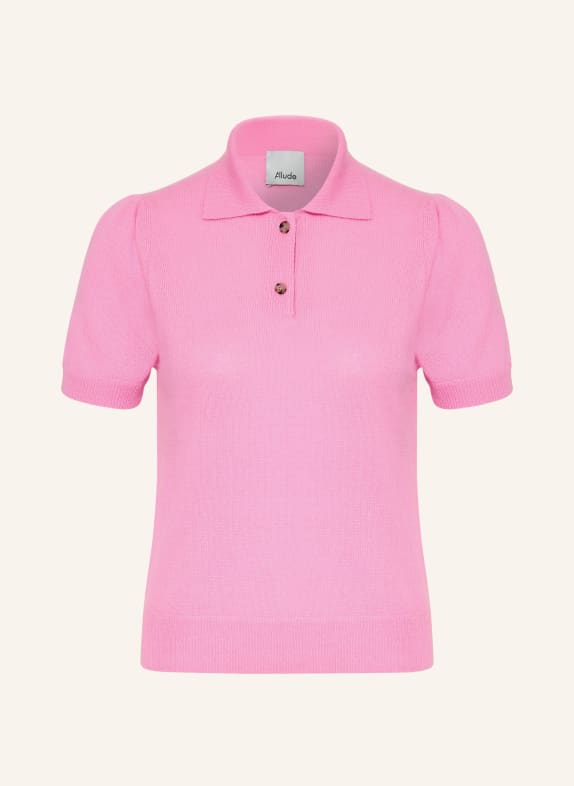 ALLUDE Pletené tričko z kašmíru RŮŽOVÁ