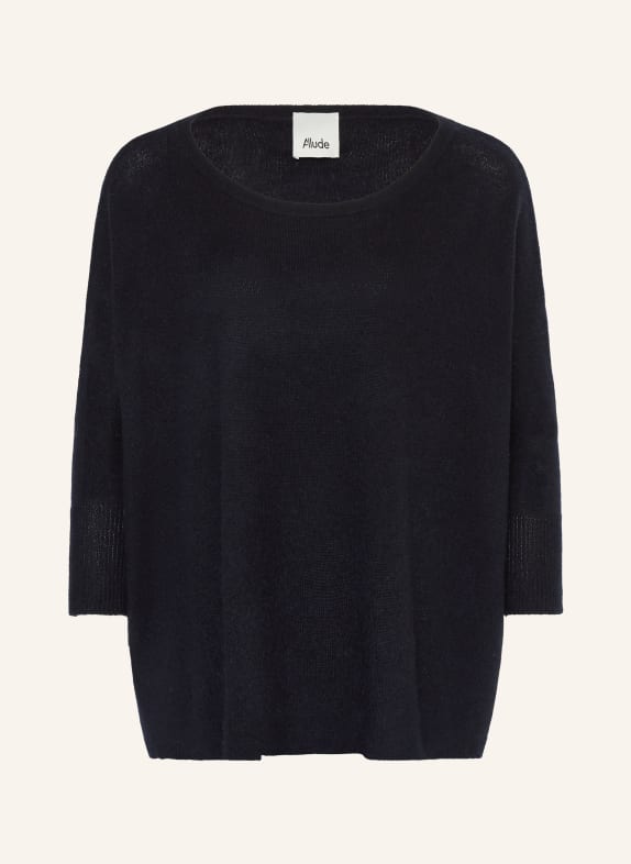 ALLUDE Cashmere-Pullover mit 3/4-Arm DUNKELBLAU