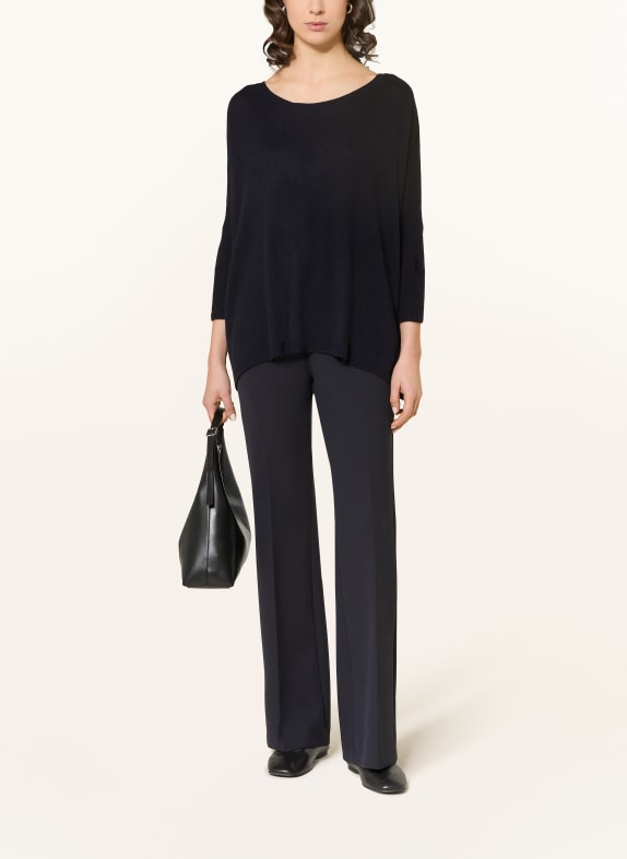 ALLUDE Kasjmier trui met 3/4 mouwen DONKERBLAUW