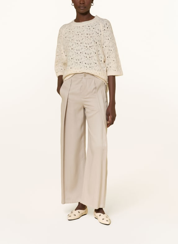ALLUDE Cashmere-Pullover mit 3/4-Arm ECRU