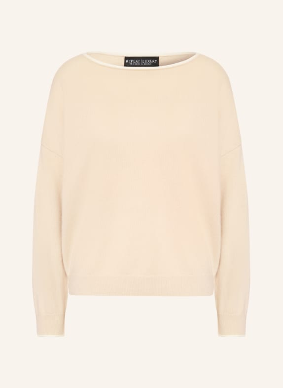 REPEAT Cashmere-Pullover BEIGE / ECRU