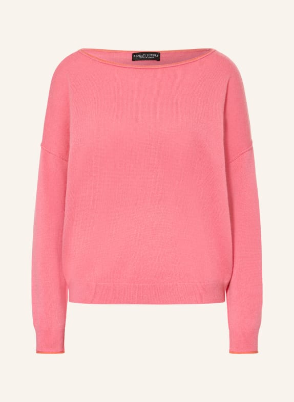 REPEAT Cashmere-Pullover PINK / ORANGE