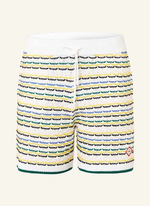 Casablanca Strickshorts WEISS / GELB / DUNKELGRÜN