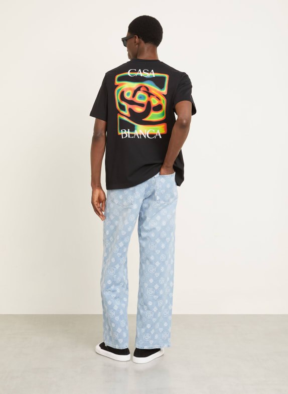 Casablanca T-shirt ZWART / ROOD / GROEN