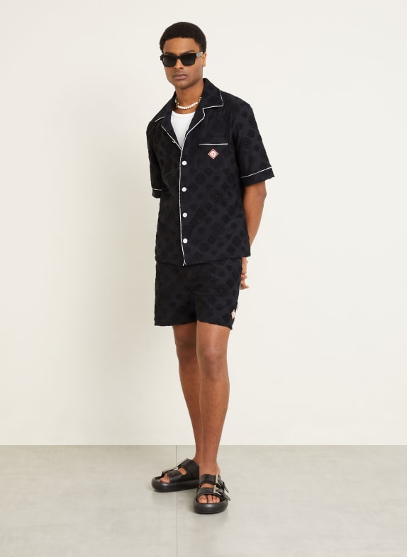 Casablanca Resorthemd Comfort Fit ZWART / WIT