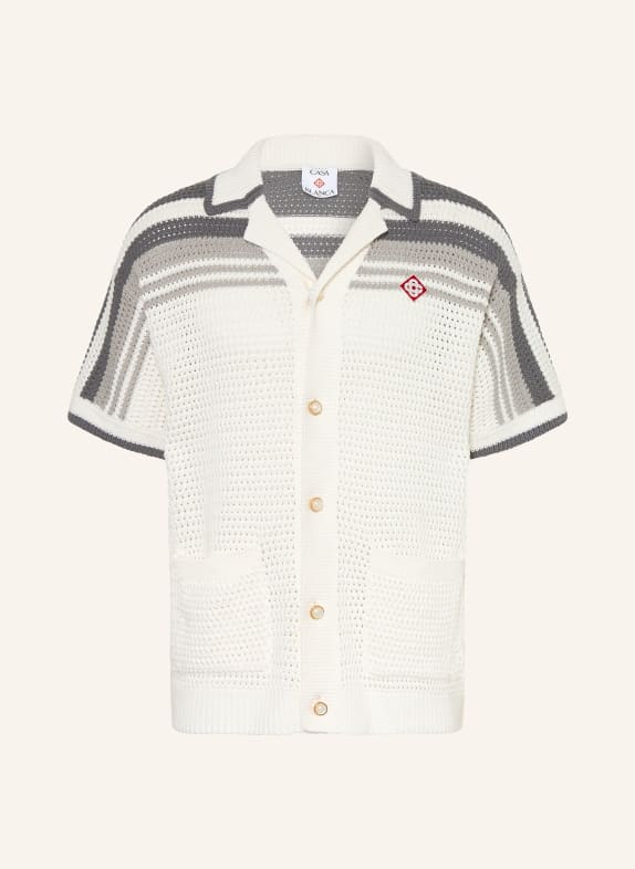 Casablanca Comfort Fit Knit Shirt WHITE / GRAY