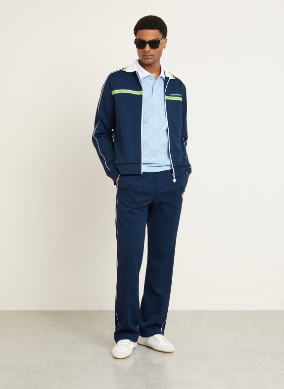 Casablanca Jacquard poloshirt TURQUOISE / LICHTGROEN / WIT