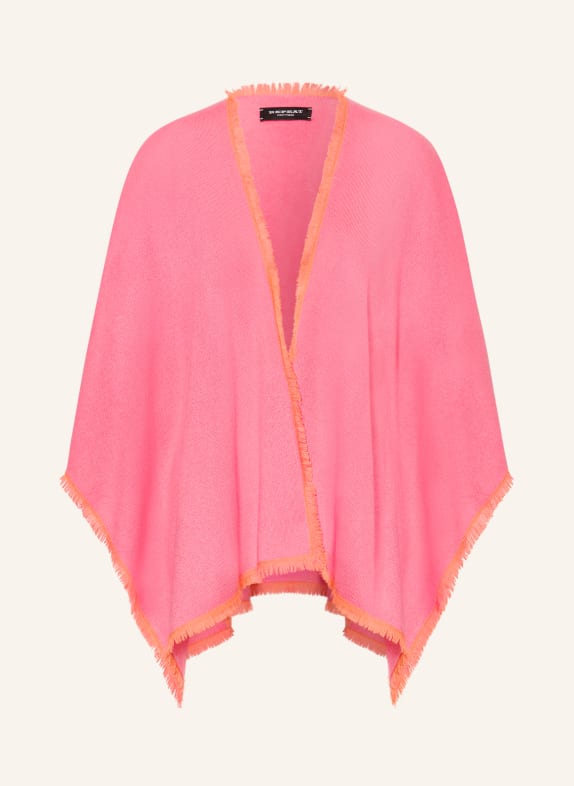 REPEAT Cashmere-Cape PINK / ORANGE