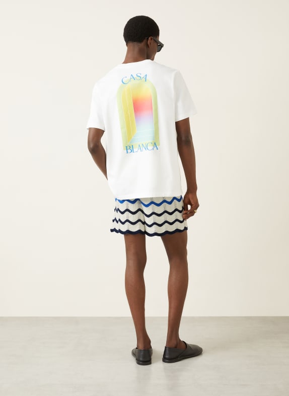 Casablanca T-shirt L'ARCHE WIT / ROOD / LICHTGROEN