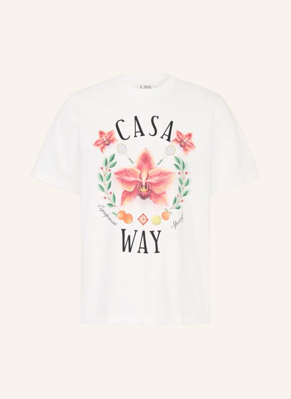 Casablanca CASA WAY ORCHID T-shirt WHITE / RED / GREEN