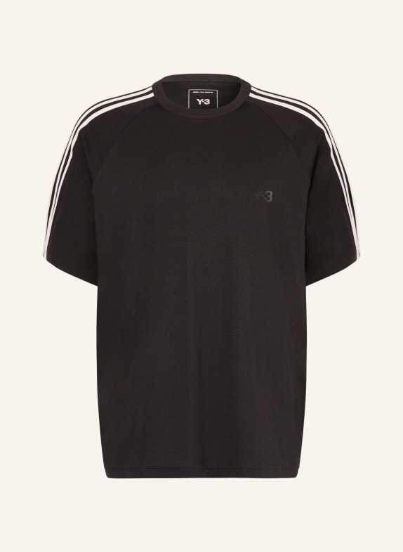 Y-3 Tričko s pruhy ČERNÁ