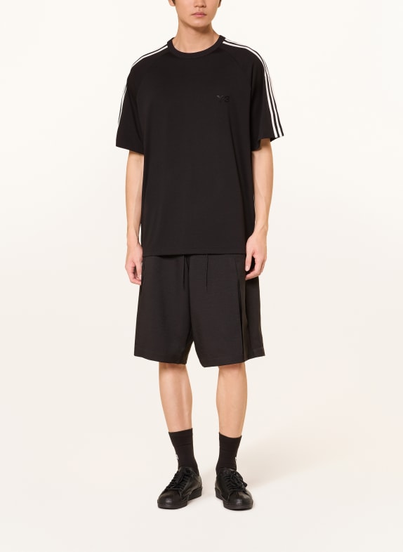 Y-3 T-shirt med galonstriber SORT