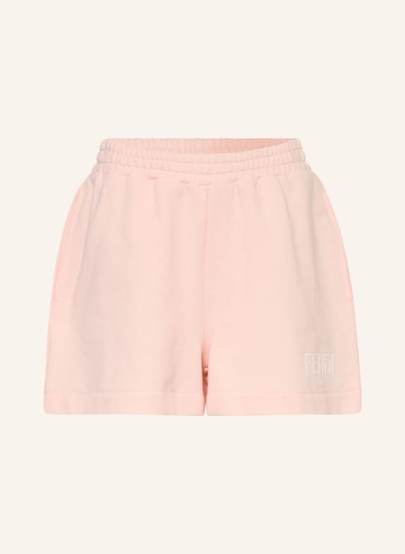 FENDI szorty dresowe JASNORÓŻOWY / BIAŁY