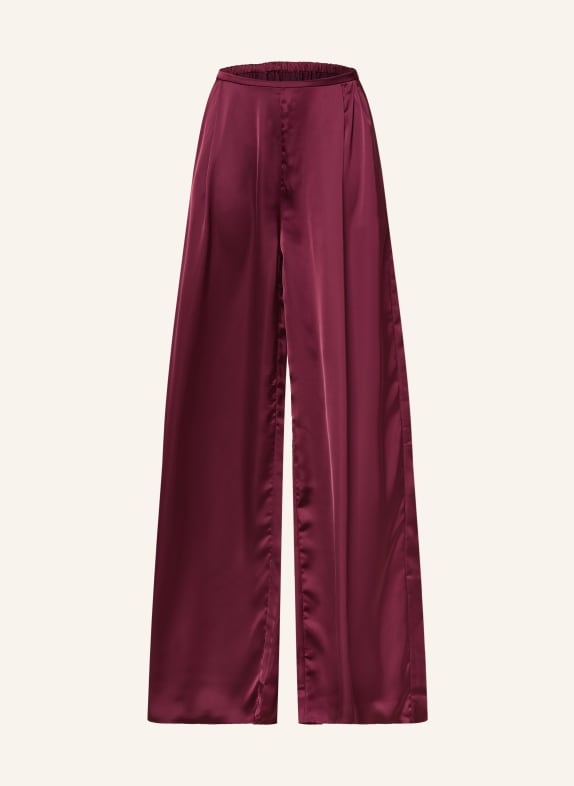 NORMA KAMALI Satin wide-leg pants DARK RED