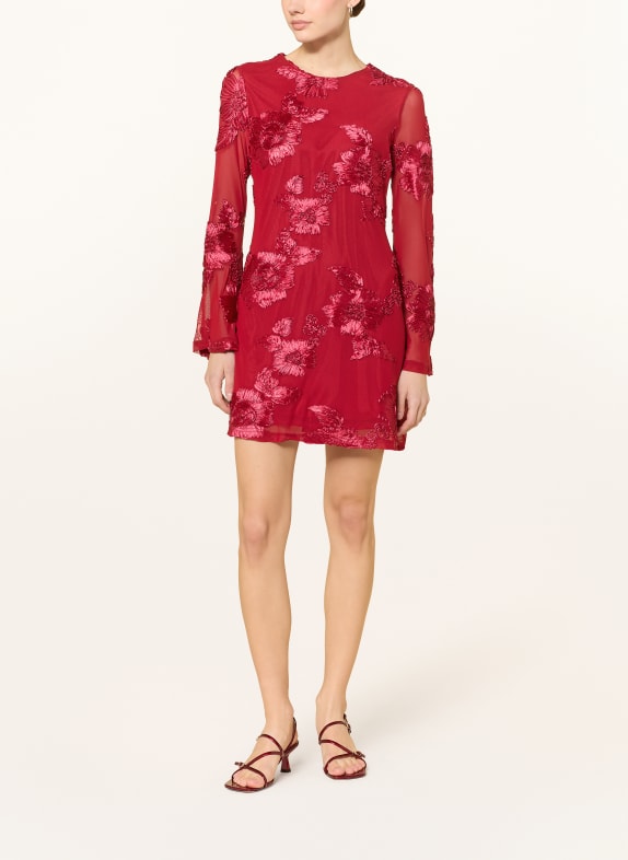 NEO NOIR Mesh-jurk DIRINA ROOD