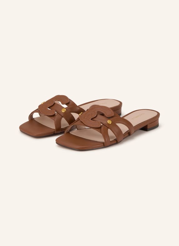 COCCINELLE Mules COGNAC / GOLD