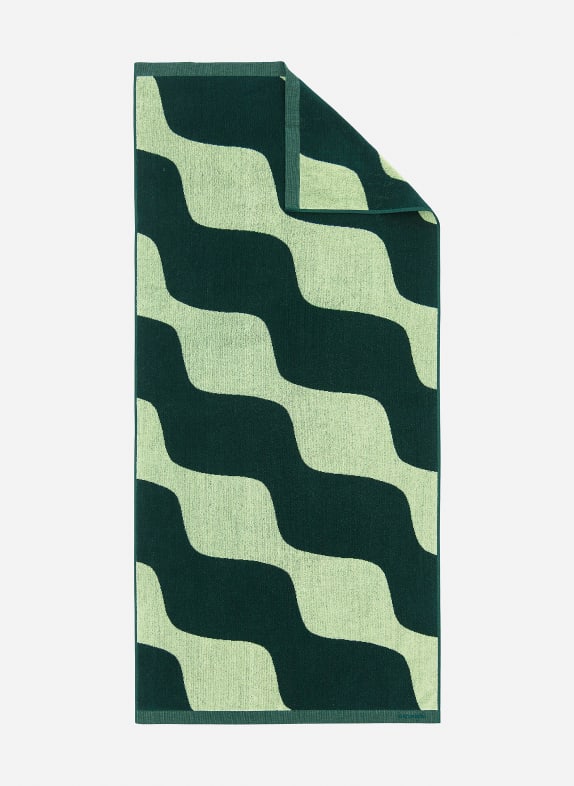 marimekko TAIFUUNI bath towel DARK GREEN / LIGHT GREEN