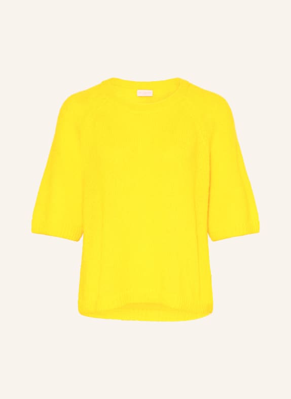 MILANO ITALY Strickshirt mit Mohair NEONGELB