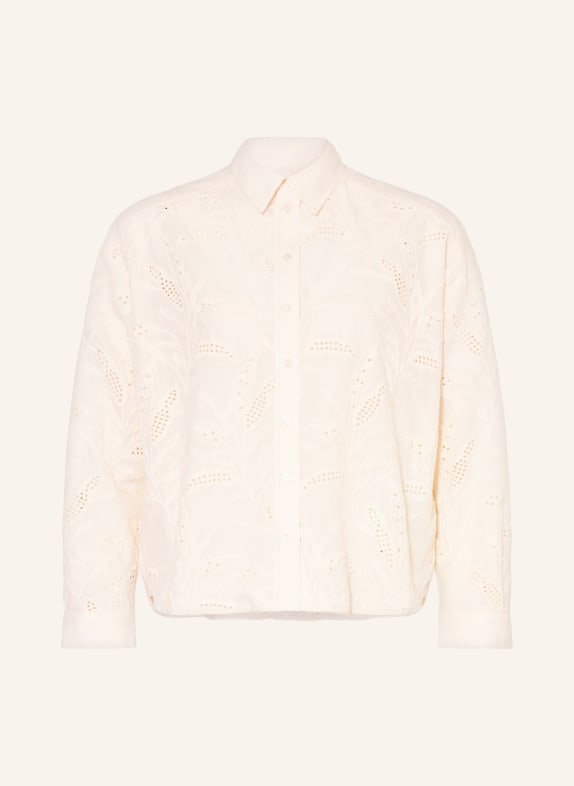 MILANO ITALY Košile z krajky s otvory KRÉMOVÁ