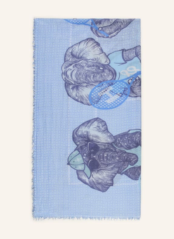 HEMISPHERE Šála s kašmírem TMAVĚ MODRÁ / MODRÁ