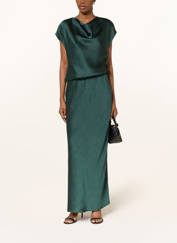 VINCE Satinkleid DUNKELGRÜN