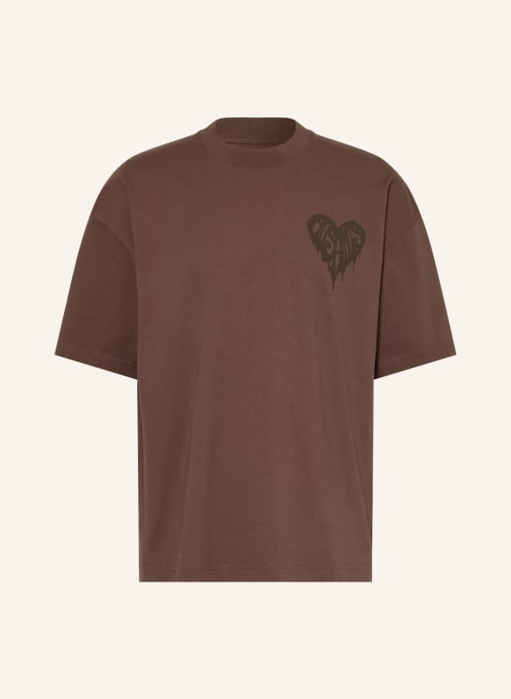 ALLSAINTS T-shirt TRIP BRĄZOWY / CIEMNOBRĄZOWY
