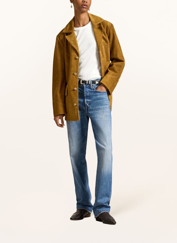 POLO RALPH LAUREN leather jacket BROWN