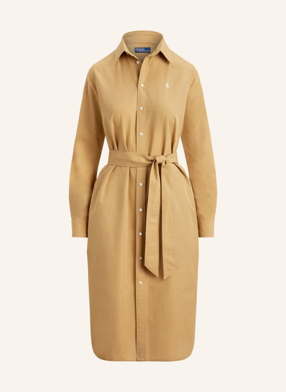 POLO RALPH LAUREN Hemdblusenkleid CAMEL