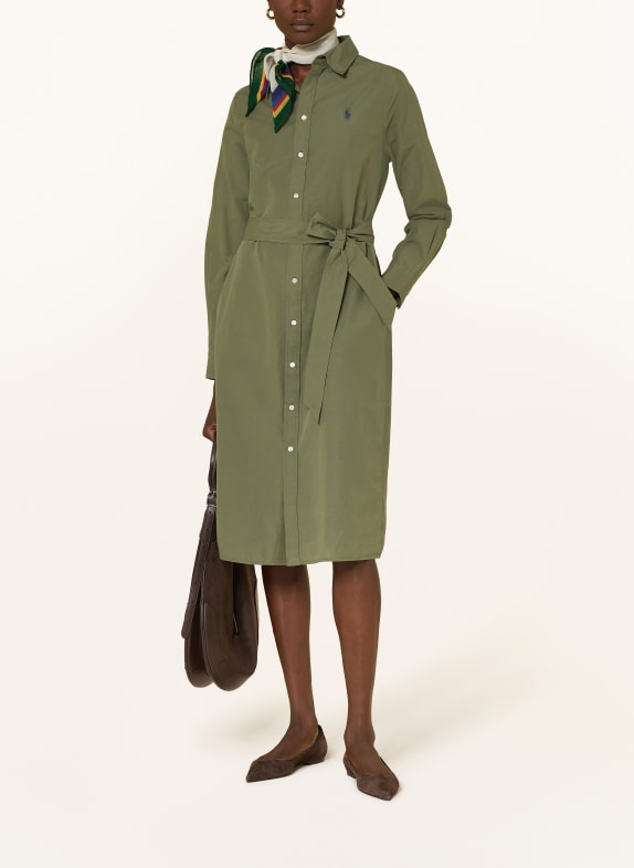 POLO RALPH LAUREN Hemdblusenkleid OLIV