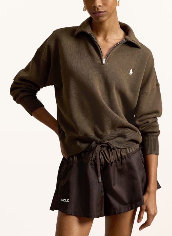 POLO RALPH LAUREN Sweatshirt met capuchon MARRON FONCÉ