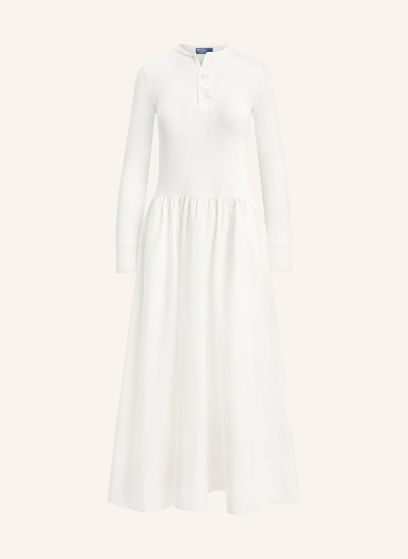 POLO RALPH LAUREN Kleid im Materialmix WEISS