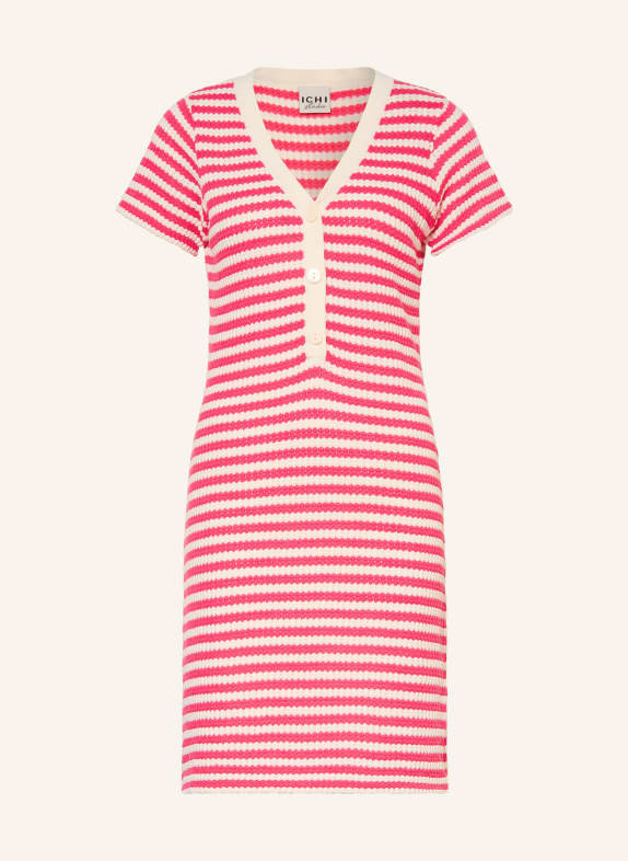 ICHI Knitted dress IHLORIANNA PINK / WHITE