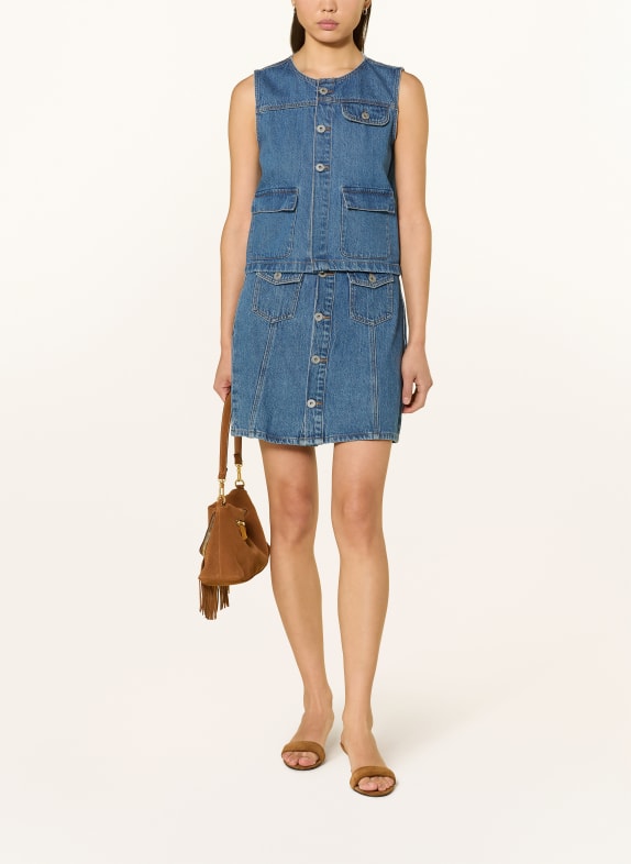 ICHI Jeansrok IHPAMILA BLAUW