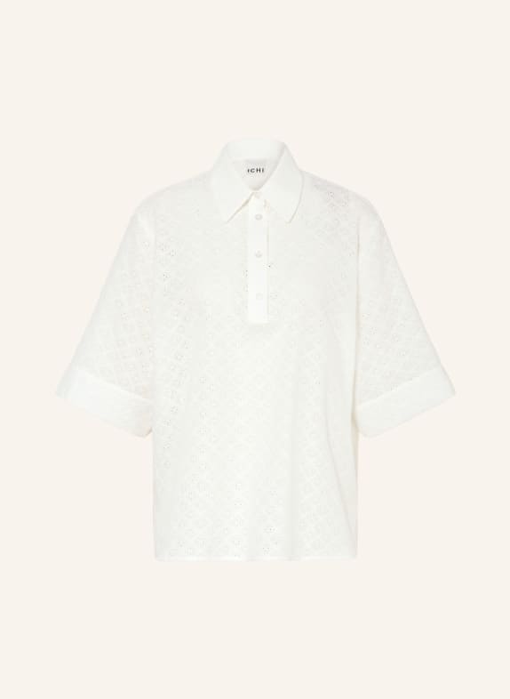 ICHI Bluzka IHCRIZA z koronki ażurowej BIAŁY
