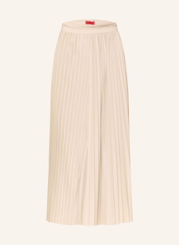 MAX & Co. Plisovaná sukně PAGELLA ze saténu BÉŽOVÁ