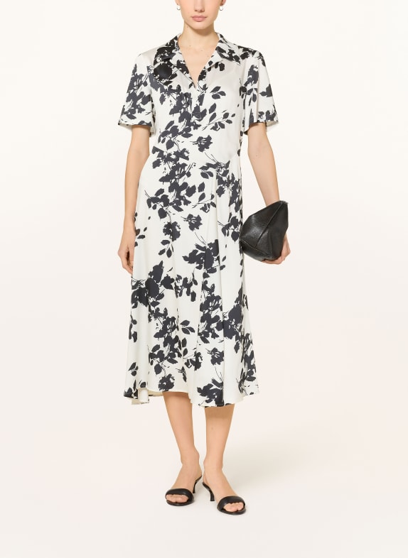 MAX & Co. Satynowa sukienka BALTA ECRU / CZARNY