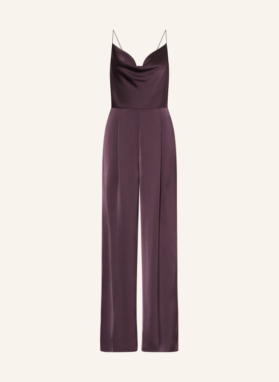 MAX & Co. Satin-Jumpsuit VACUO DUNKELLILA