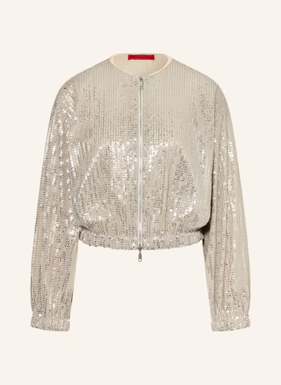 MAX & Co. COARTE blouson with sequins BEIGE / SILVER