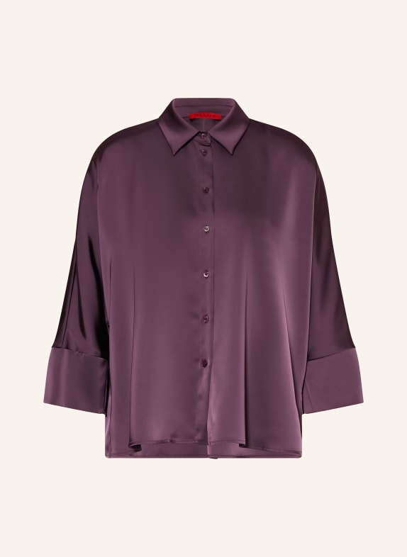 MAX & Co. Hemdbluse ONORATA aus Satin mit 3/4-Arm DUNKELLILA