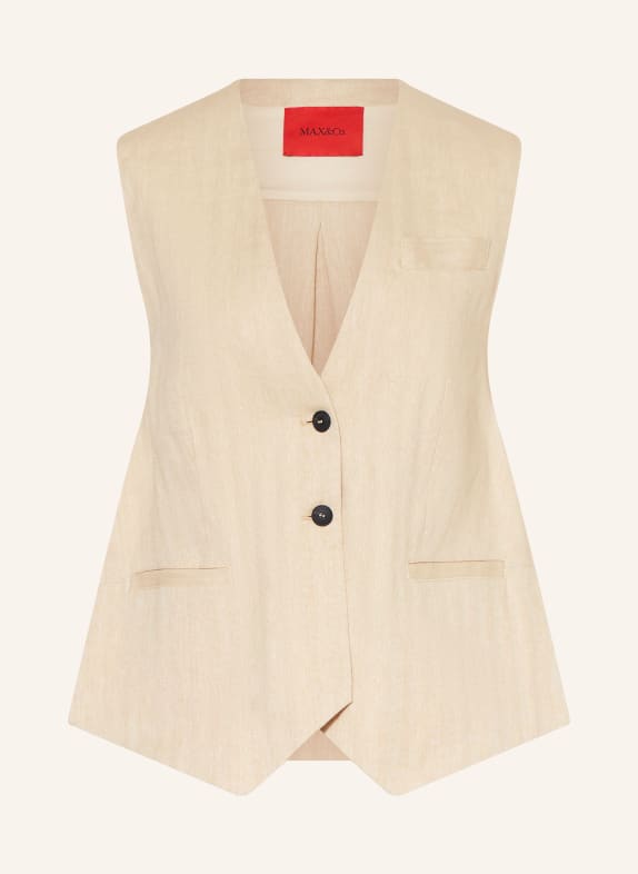 MAX & Co. Blazerweste CANZONE mit Leinen BEIGE